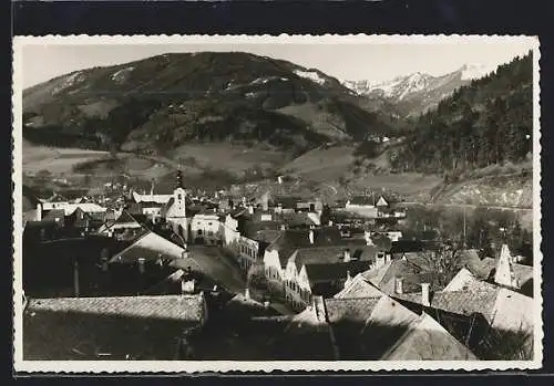 AK Weyer /O.-Ö., Ortsansicht mit Blick über die Hauptstrasse