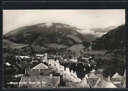 AK Weyer an der Enns, Ortsansicht gegen die Berge