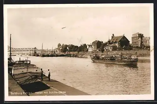 AK Duisburg-Ruhrort, Hafen mit Schifferbörse