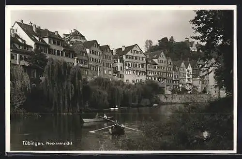 AK Tübingen, Zwei Ruderboote auf dem Neckar