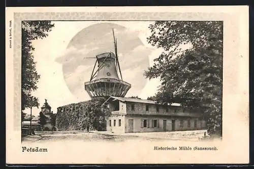 AK Potsdam, Die Historische Mühle (Sanssouci)