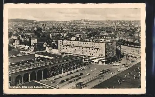 AK Stuttgart, Blick vom Bahnhofturm