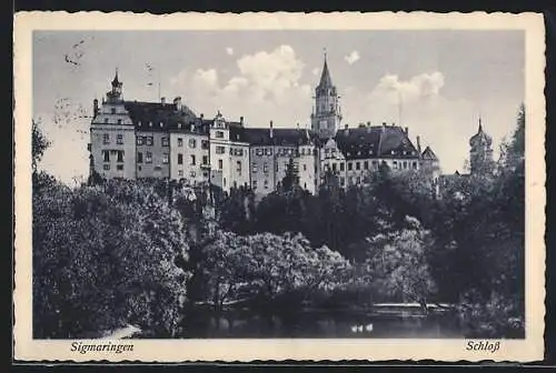 AK Sigmaringen, Blick zum Schloss