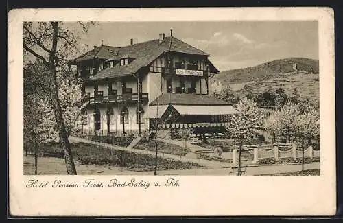 AK Bad Salzig a. Rh., Hotel-Pension Trost