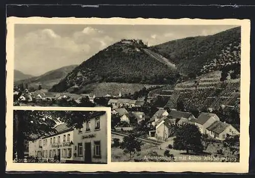 AK Altenbamberg, Gasthaus zur Linde, Ruine Altebaumburg