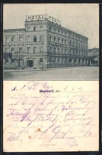 AK Bayreuth, Hotel Post, Bes. R. Beck