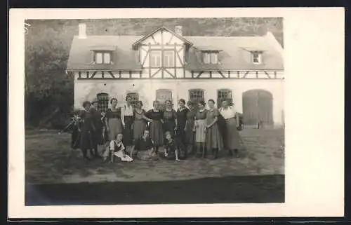 Foto-AK Weisel /Rhein, Schieferbruch Grube Kreuzberg, Blücherheim 1922
