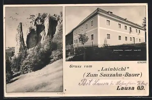 AK Lausa, Hotel-Pension Lainbichl, Felsengruppe