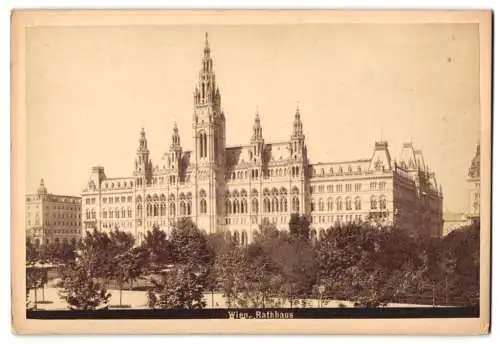 Fotografie unbekannter Fotograf, Ansicht Wien, Blick nach dem Rathaus