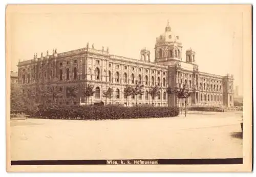 Fotografie unbekannter Fotograf, Ansicht Wien, Blick nach dem K. u. K. Hofmuseum