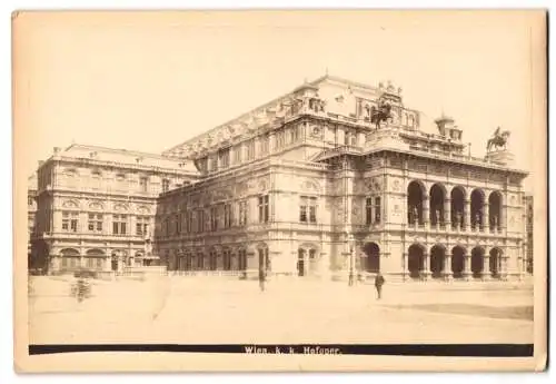 Fotografie unbekannter Fotograf, Ansicht Wien, Blick auf die K.u.K. Hofoper