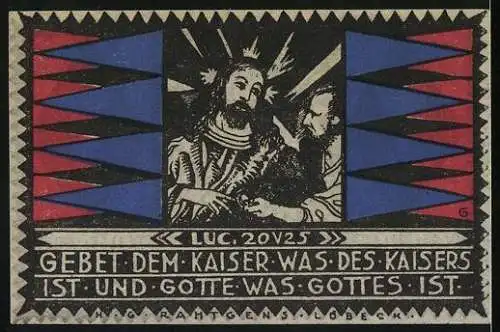 Notgeld Eutin 1921, 75 Pfennig, Lucas 20 Vers 25