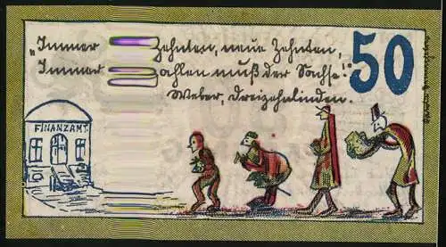 Notgeld Ennigerloh 1921, 50 Pfennig, Wappen, Finanzamt