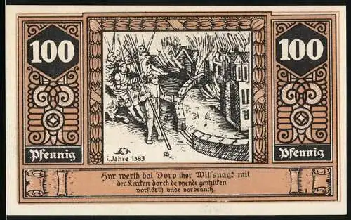 Notgeld Wilsnack 1922, 100 Pfennig, Wunderblut-Kirche