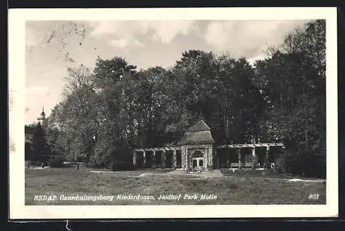 AK Jaidhof, -Gauschulungsburg Niederdonau, Parkpartie