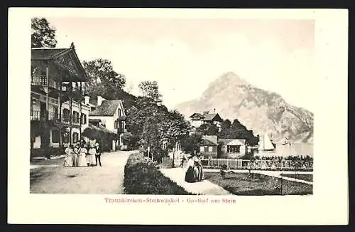 AK Traunkirchen-Steinwinkel, Gasthof am Stein