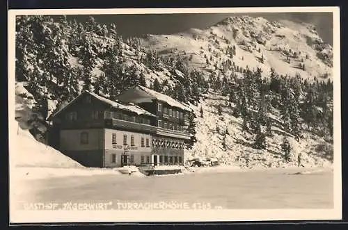 AK Turracherhöhe, Gasthof Jägerwirt im Schnee