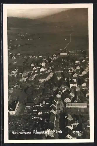 AK Fohnsdorf /Stmk., Teilansicht mit Kirche, Fliegeraufnahme