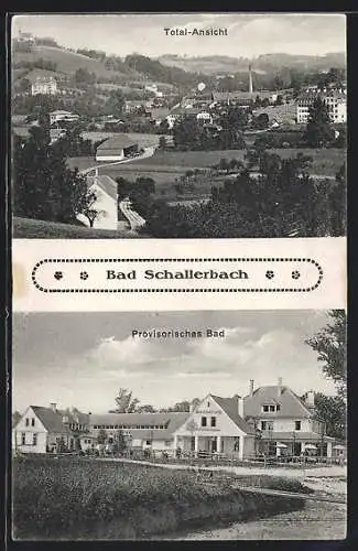 AK Bad Schallerbach, Provisorisches Bad, Ortsansicht