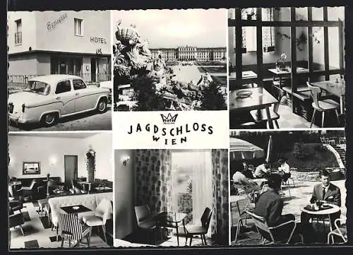 AK Wien, Hotel Das Jagdschloss, Jagdschlossgasse 79, Innenansichten