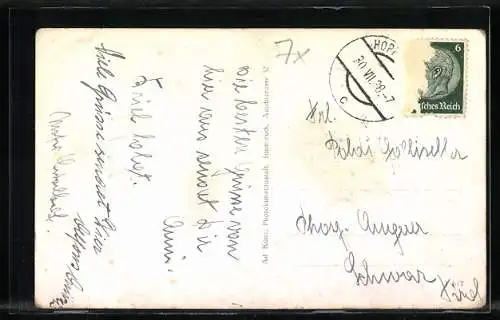 AK Hopfgarten, Ortsansicht mit prominenter Kirche und Blick auf die Hohe Salve