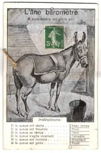 Mechanische-AK Esel-Barometer, Meteorologie