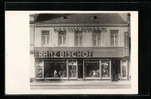 Foto-AK Wien, Kleiderhaus Franz Bischof, Jägerstrasse 43