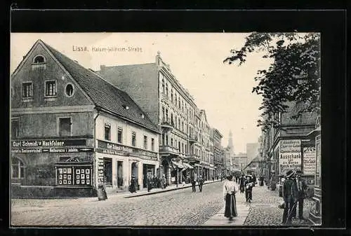 AK Lissa, Restaurant Carl Schmidts Nachfolger, Kaiser-Wilhelm-Strasse