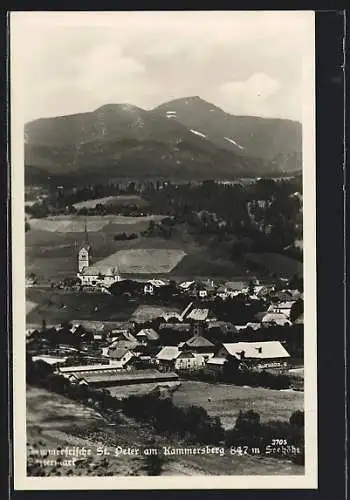 AK St. Peter am Kammersberg, Gesamtansicht mit Kirche