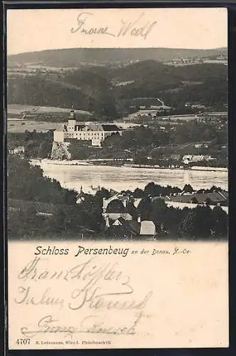 AK Persenbeug an der Donau, Ansicht vom Schloss