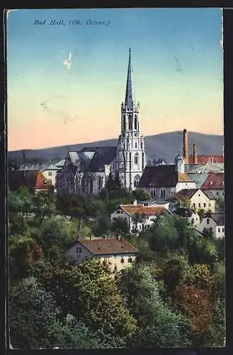 AK Bad Hall, Blick zur Kirche