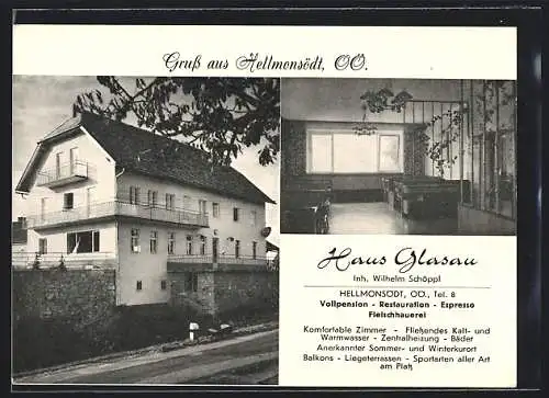 AK Hellmonsödt, Haus Glasau, Inh. Wilhelm Schöppl
