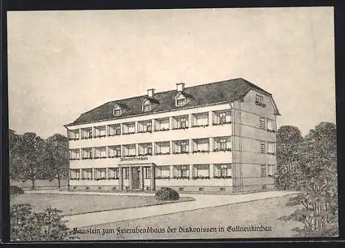 Künstler-AK Gallneukirchen, Feierabendhaus Abendfrieden der Diakonissen