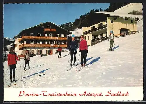 AK Saalbach, Pension-Touristenheim Astergut, Skifahrer