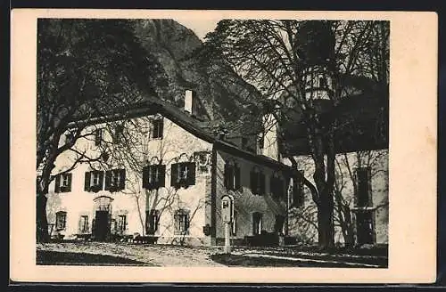 AK Königssee / Berchtesgaden, Forsthaus und Kirche St. Bartholomä