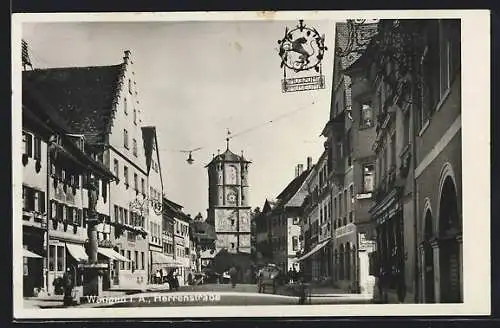 AK Wangen / Allgäu, Herrenstrasse mit Museum und Torturm