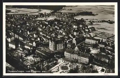 AK Donaueschingen, Teilansicht vom Flugzeug aus
