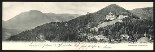 Klapp-AK Semmering, Wolfsbergkogel mit Hotel