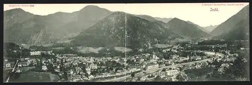 Klapp-AK Ischl, Panorama gegen die Bergspitzen