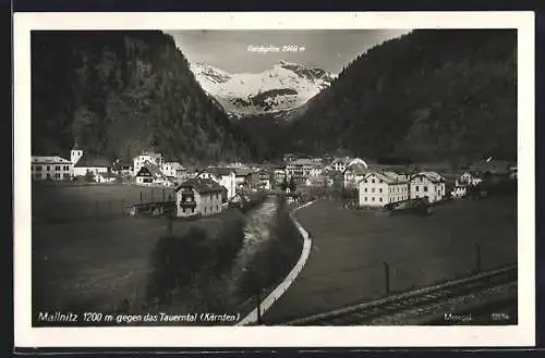 AK Mallnitz, Ort im Tauerntal mit Gaislspitze