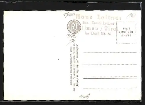 AK Ellmau, Gasthaus Leitner am Wilden Kaiser im Winter