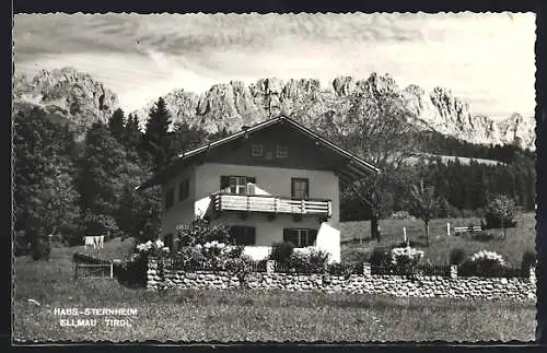 AK Ellmau, Gasthaus Haus Sternheim mit Garten, Tirol