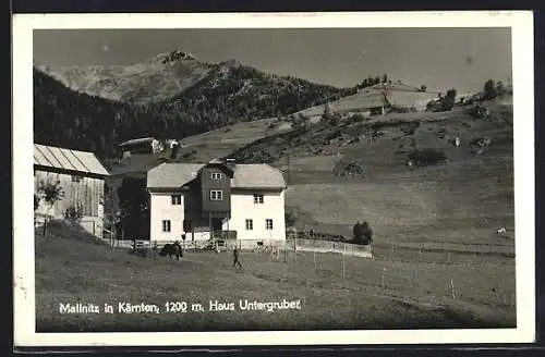 AK Mallnitz, Blick auf das Haus Untergruber