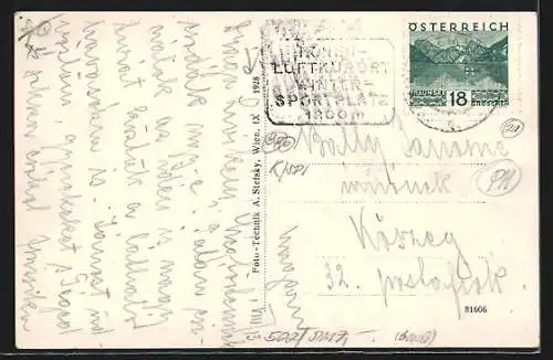 AK Mallnitz, Ortsansicht aus der Vogelschau