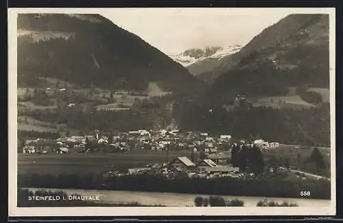 AK Steinfeld i. Drautale, Ortsansicht mit Fluss