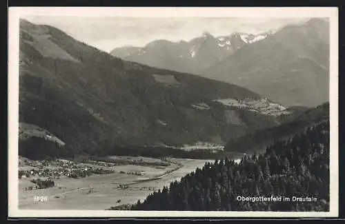 AK Sachsenburg im Drautal, Blick nach Obergottesfeld