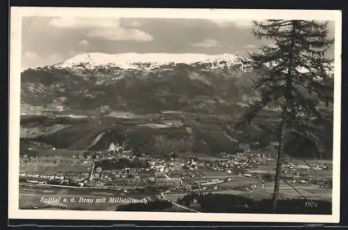 AK Spittal a. d. Drau, Ortsansicht mit Millstätteralp