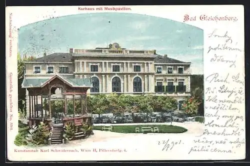 AK Bad Gleichenberg, Kurhaus mit Musikpavillon