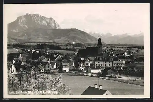 AK Laakirchen /Salzkammergut, Totalansicht mit Bergblick