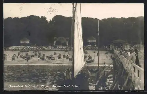 AK Göhren a. Rügen, An der Seebrücke